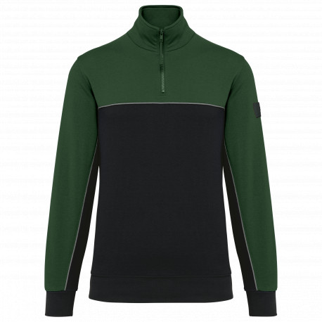 Felpa unisex ecosostenibile con collo con zip WK404 WK. Designed To Work
