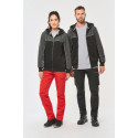 Giacca in felpa unisex bicolore con zip e cappuccio ecosostenibile WK410 WK. Designed To Work
