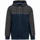 Giacca in felpa unisex bicolore con zip e cappuccio ecosostenibile WK410 WK. Designed To Work