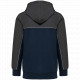Giacca in felpa unisex bicolore con zip e cappuccio ecosostenibile WK410 WK. Designed To Work