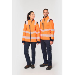 Giacca softshell di sicurezza riciclata con maniche staccabili WK460 WK. Designed To Work