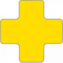 Confezione 20 divisori a "+" poliestere adesivo colore GIALLO