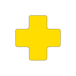 Confezione 20 divisori a "+" poliestere adesivo colore GIALLO