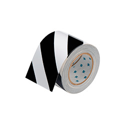Nastro adesivo BIANCO/NERO in poliestere H mm 100x30 mt spess. mm 0,20