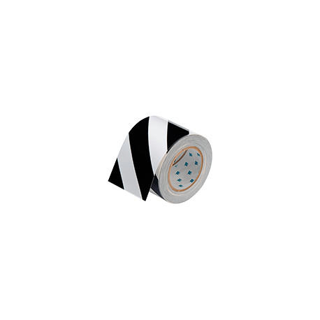 Nastro adesivo BIANCO/NERO in poliestere H mm 100x30 mt spess. mm 0,20