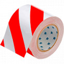 Nastro adesivo BIANCO/ROSSO in poliestere H mm 100x30 mt spess. mm 0,20