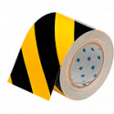 Nastro adesivo GIALLO/NERO in poliestere H mm 100x30 mt spess. mm 0,20