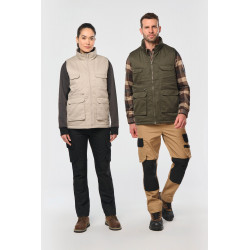 Gilet unisex in policotone multitasche imbottito WK607 WK. Designed To Work