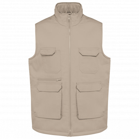Gilet unisex in policotone multitasche imbottito WK607 WK. Designed To Work