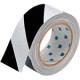 Nastro adesivo BIANCO/NERO in poliestere H mm 50x30mt spessore mm 0,20