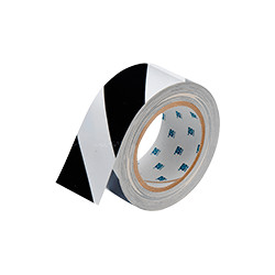 Nastro adesivo BIANCO/NERO in poliestere H mm 50x30mt spessore mm 0,20