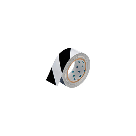 Nastro adesivo BIANCO/NERO in poliestere H mm 50x30mt spessore mm 0,20