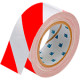 Nastro adesivo BIANCO/ROSSO in poliestere H mm 50x30mt spessor mm 0,20