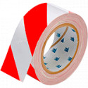 Nastro adesivo BIANCO/ROSSO in poliestere H mm 50x30mt spessor mm 0,20