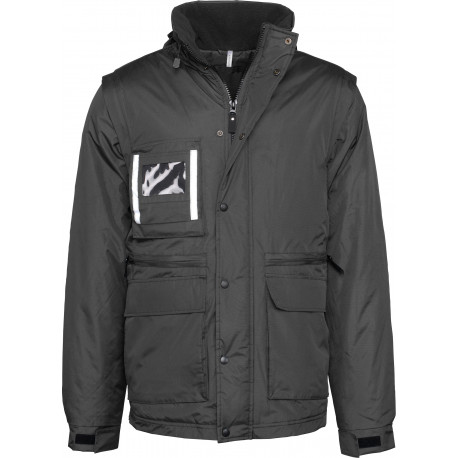 Parka da lavoro con maniche removibili uomo WK6106 WK. Designed To Work