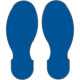 Confezione 10 orme adesive in poliestere adesivo colore BLU