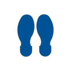 Confezione 10 orme adesive in poliestere adesivo colore BLU