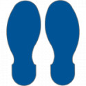 Confezione 10 orme adesive in poliestere adesivo colore BLU