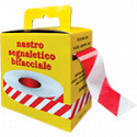 Rotolo nastro segnal. a strisce B/R mt 500