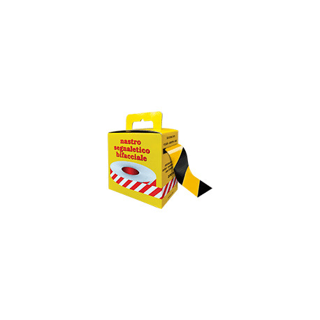 Rotolo nastro segnal. a strisce G/N mt 500