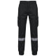 Pantaloni cargo unisex con fondo gamba elasticizzato e fascia riflettente WK712 WK. Designed To Work