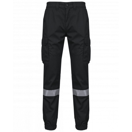 Pantaloni cargo unisex con fondo gamba elasticizzato e fascia riflettente WK712 WK. Designed To Work