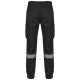 Pantaloni cargo unisex con fondo gamba elasticizzato e fascia riflettente WK712 WK. Designed To Work
