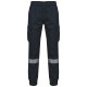 Pantaloni cargo unisex con fondo gamba elasticizzato e fascia riflettente WK712 WK. Designed To Work