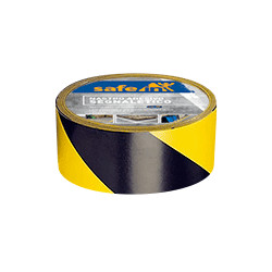 Nastro adesivo SAFE IN PVC NERO/GIALLO h mm 50x33 mt l spess. 0,16 mm
