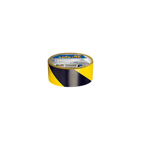Nastro adesivo SAFE IN PVC NERO/GIALLO h mm 50x33 mt l spess. 0,16 mm