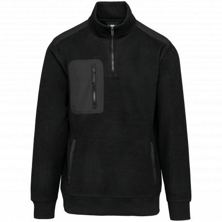 Pile unisex ecosostenibile con collo con zip WK905 WK. Designed To Work