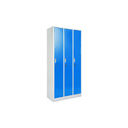 Armadio spogliatoio con 3 ante singole colorate BLU