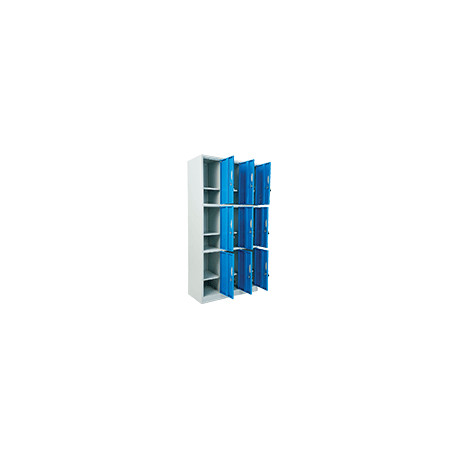 Armadio spogliatoio con 9 ante sovrapposte colore blu