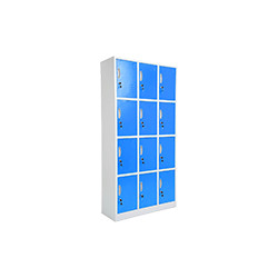 Armadio spogliatoio con 12 ante sovrapposte colore blu