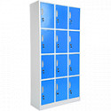Armadio spogliatoio con 12 ante sovrapposte colore blu