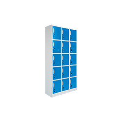 Armadio spogliatoio con 15 ante sovrapposte colore blu