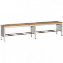 Panchina con seduta in legno cm 200 x 35 x 45 h
