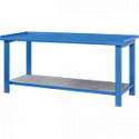 Tavolo da lavoro con bordo di contenimento sui 3 lati cm 200x88 h.