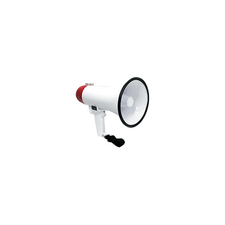 Megafono 10 W volume regolabile, cinghia di sicurezza, funzione sirena