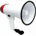 Megafono 10 W volume regolabile, cinghia di sicurezza, funzione sirena