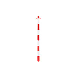 Solo paletto PVC bianco / rosso altezza 130 cm