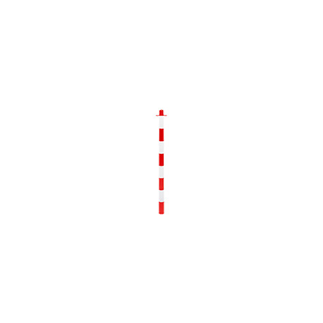 Solo paletto PVC bianco / rosso altezza 90 cm