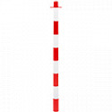 Solo paletto PVC bianco / rosso altezza 90 cm