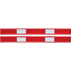 Kit 2 barre in PVC bianco/rosso x utilizza con colonnine CNV. . .