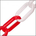 Catena plastica colore bianco rosso