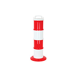 Colonnina modulare bianca/rossa con catena