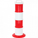 Colonnina modulare bianca/rossa con catena