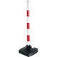 Colonnina PVC bco/rosso c/base a ribalta