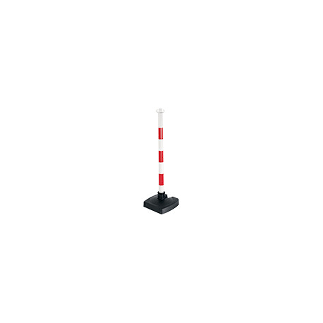 Colonnina PVC bco/rosso c/base a ribalta