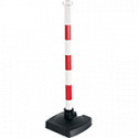 Colonnina PVC bco/rosso c/base a ribalta